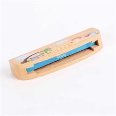 Harmonica in wood for children - backside