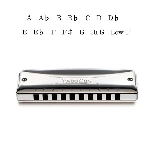 Suzuki Fabulous F-20E  harmonica - 10 holes diatonic - Select key