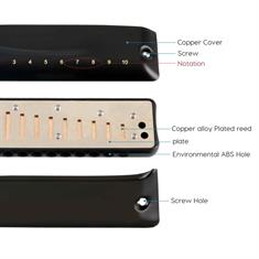 JDR Harmonica - Ninja Blues Harmonica detailed