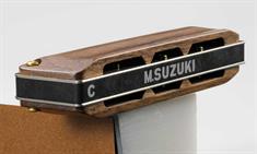 Suzuki Manji M-20W WOOD blues Harmonica backside