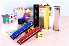 16 hole Black harmonica for children