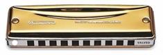 Suzuki Promaster Gold Valved MR-350GV Harmonica  close up